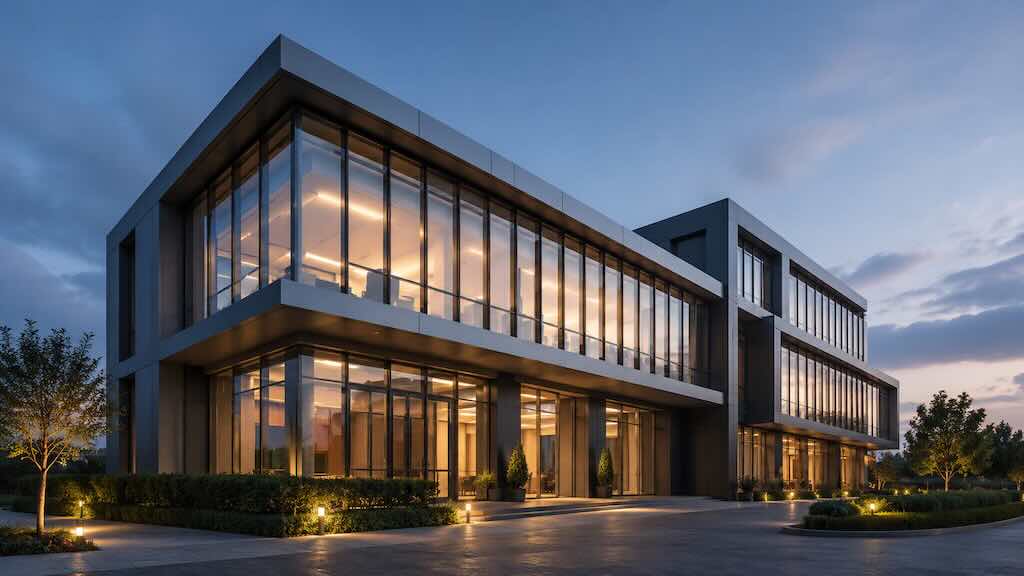 Modern commercial property representing real estate opportunities